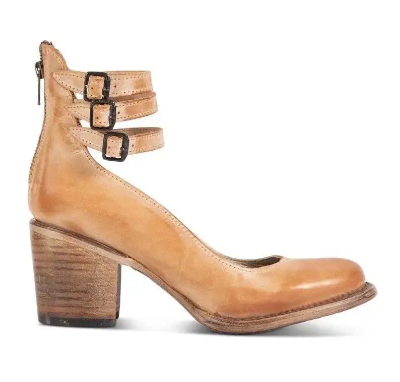  Block Heel Strap Shoes Apparel