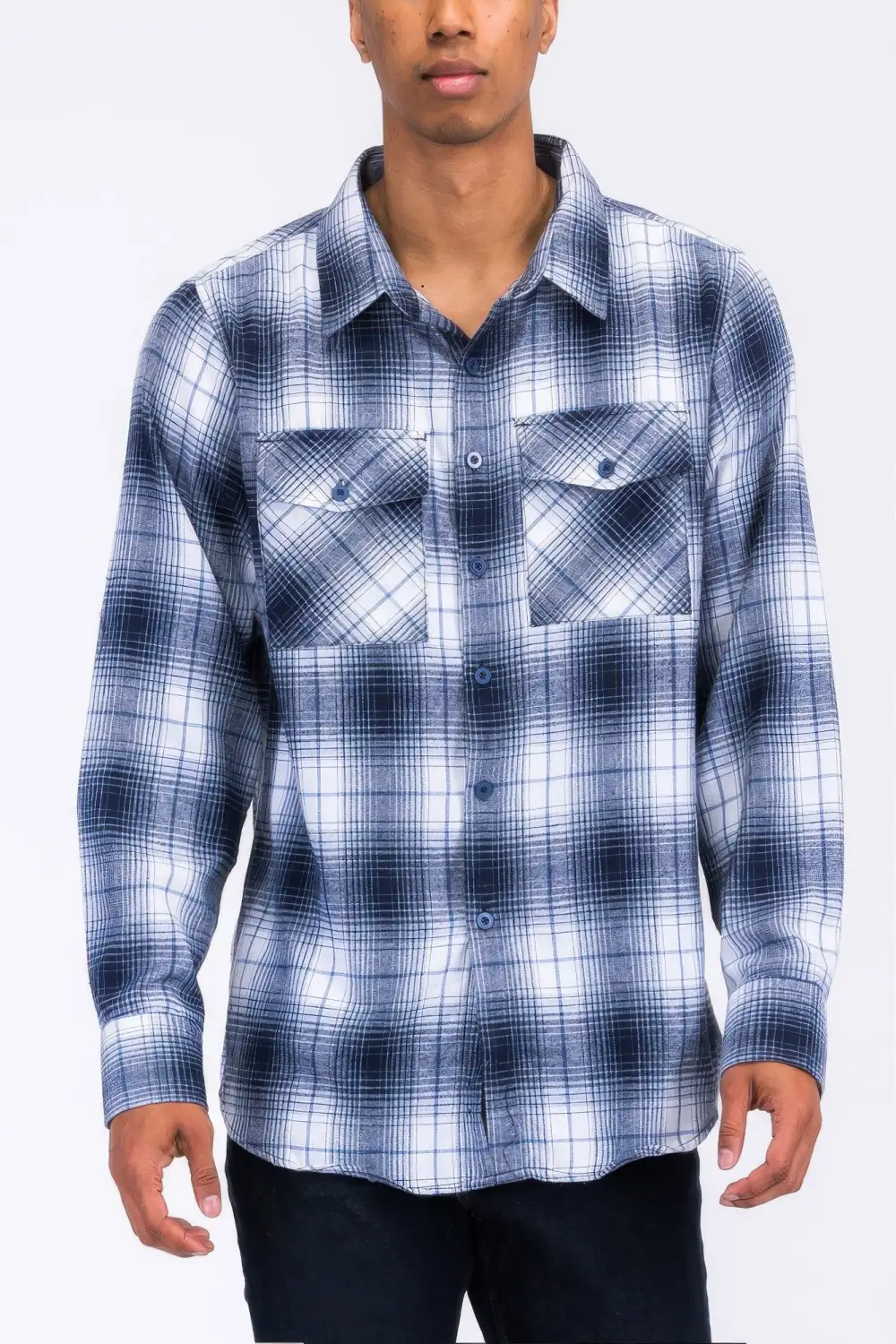 Everyday Regular Fit Checker Plaid Flannel Long Sleeve Shirt