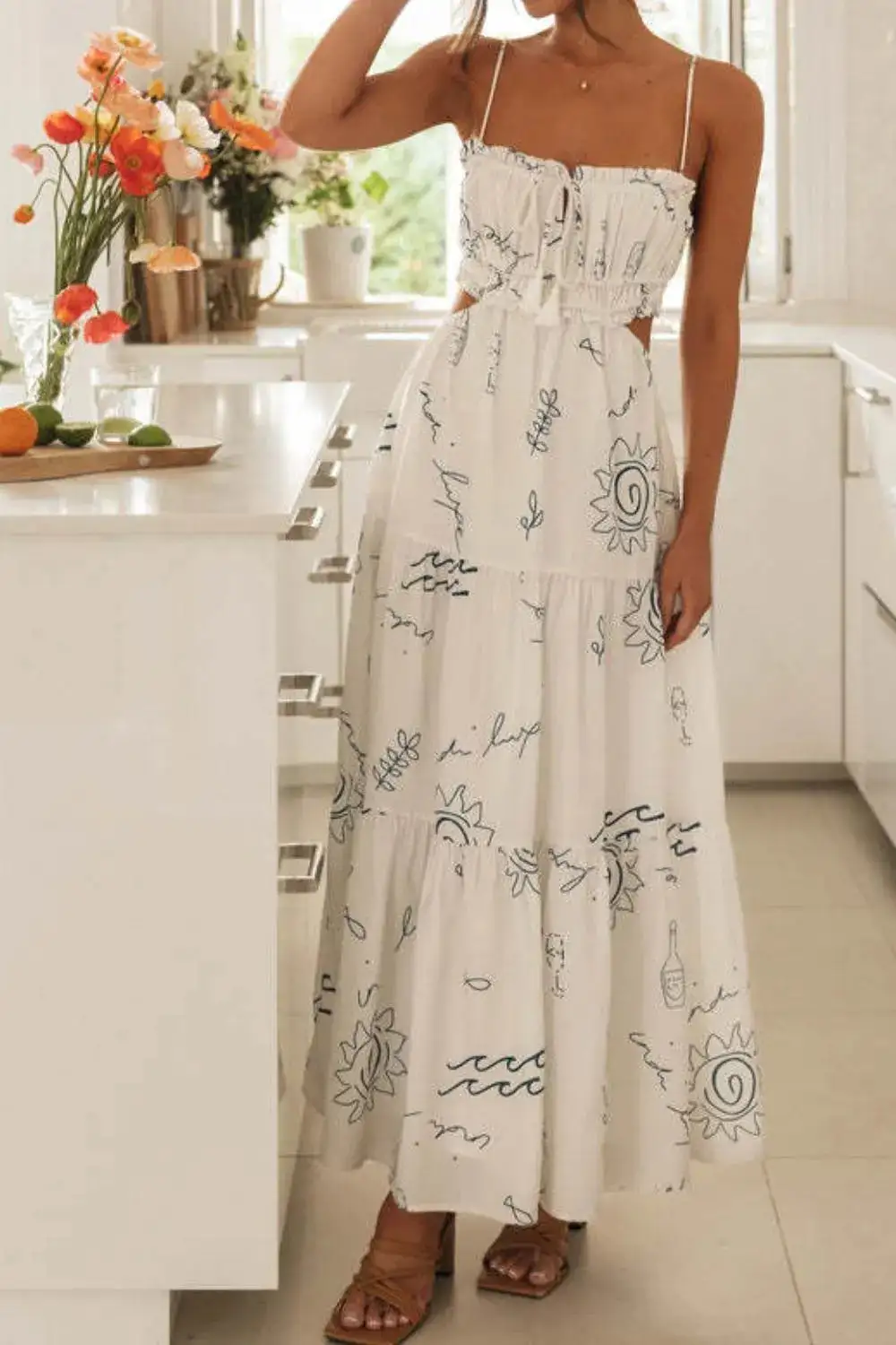 Soft Midi Cutout Dress