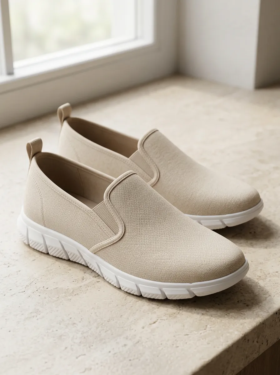 Women's Refined Patterned Canvas Shoes