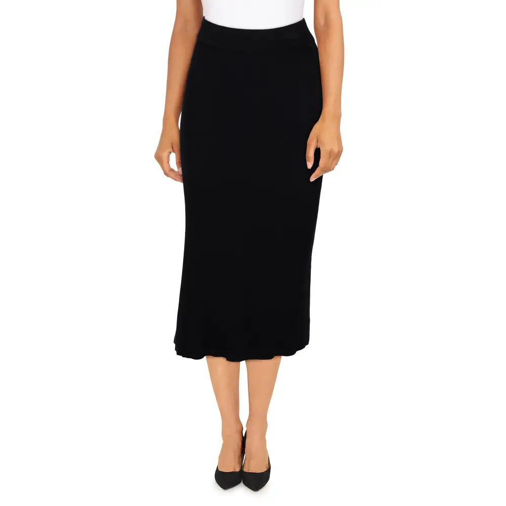 Ribbed Slit Maxi Skirt