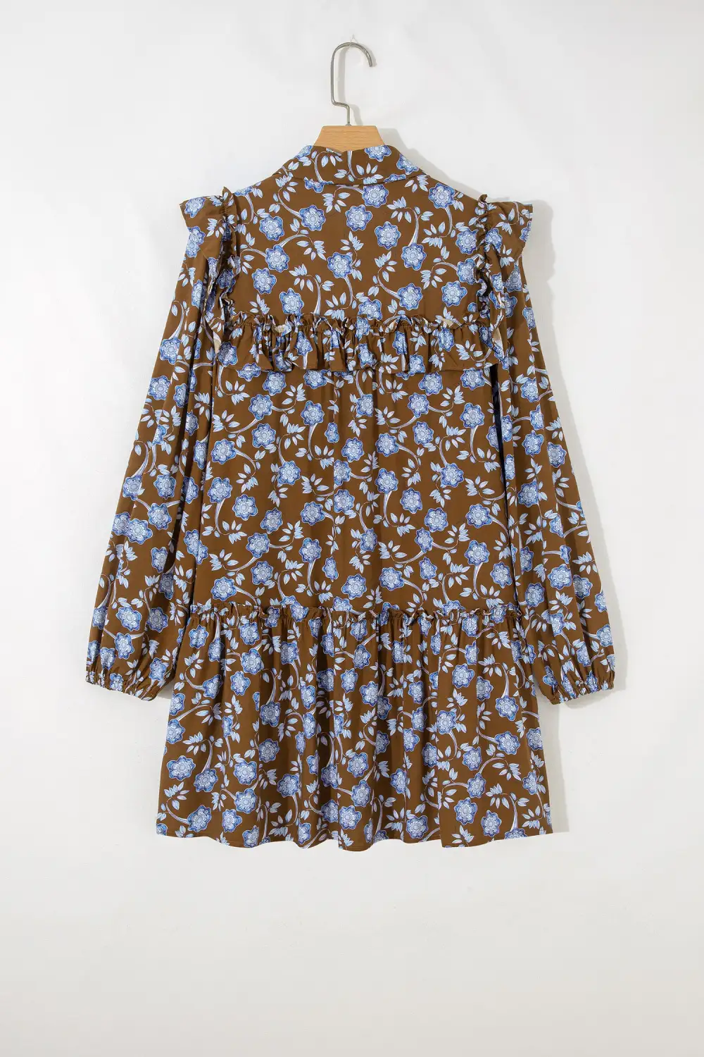 Floral Printed Button Front Dress Casual