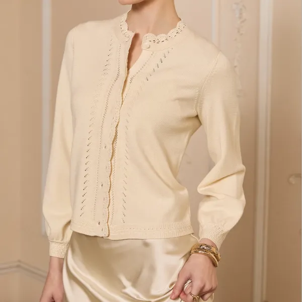 Pointelle Stitch Cardigan