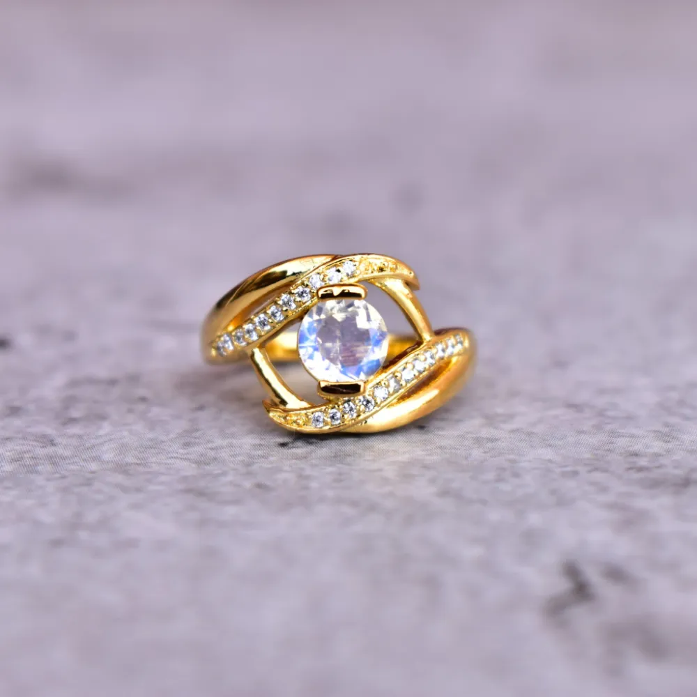 Modern Vintage Moonstone Ring