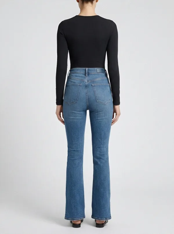 Statement High-Waist Stretch Women's High-Waist Stretch Flare Jeans