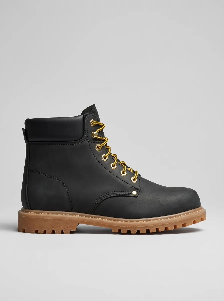 Men's Woven-Lace Utility Ankle Work Boots
