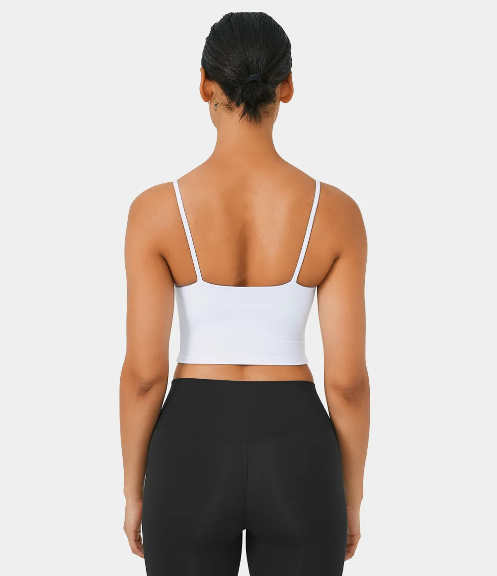 Basic Padded Workout Cropped Tank Top