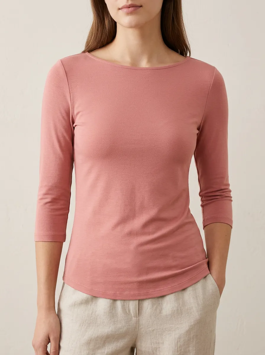 Wardrobe-Essential Women's Three-Quarter Sleeve Top