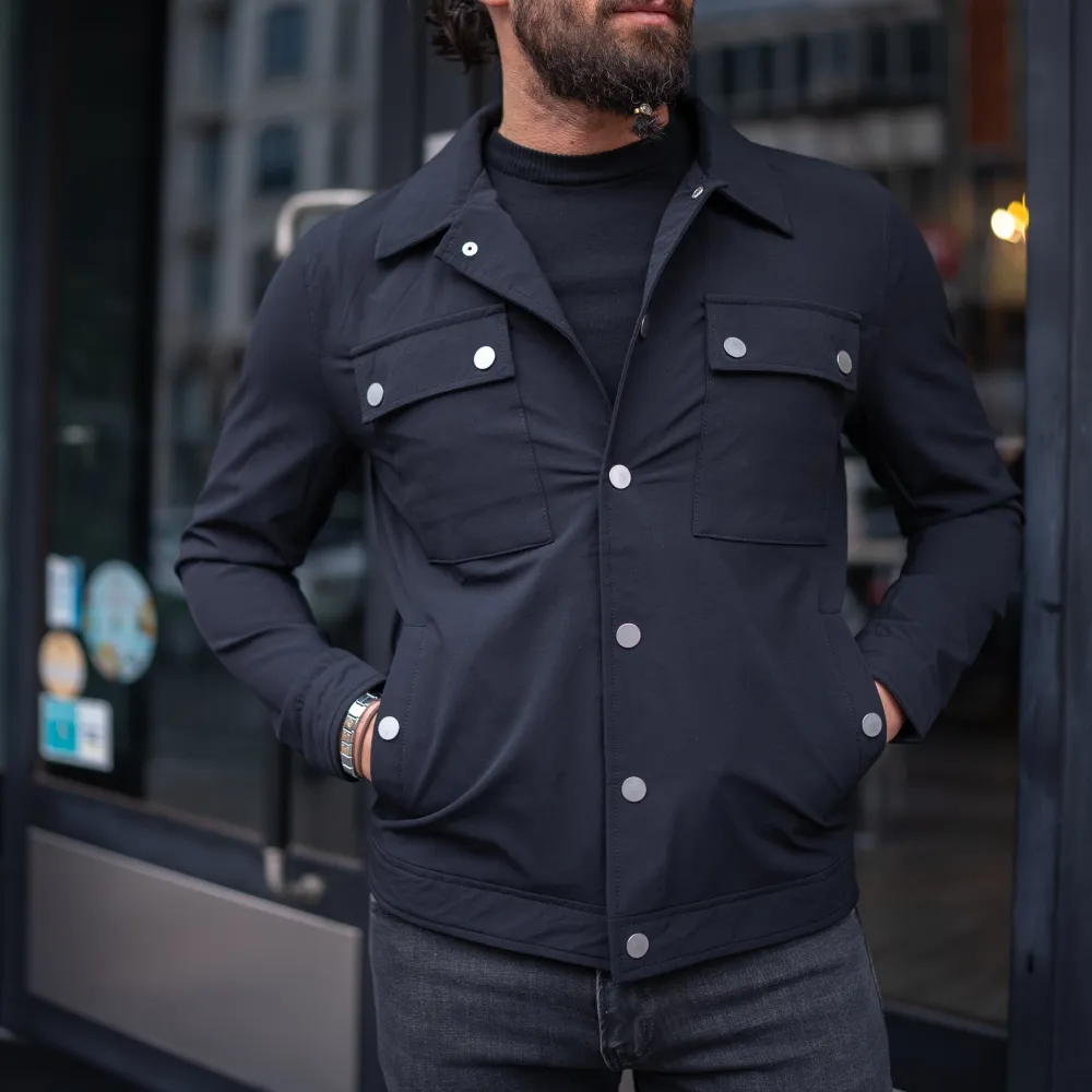 Classic Double Pocket Slim Fit Button Front Tailored Coat