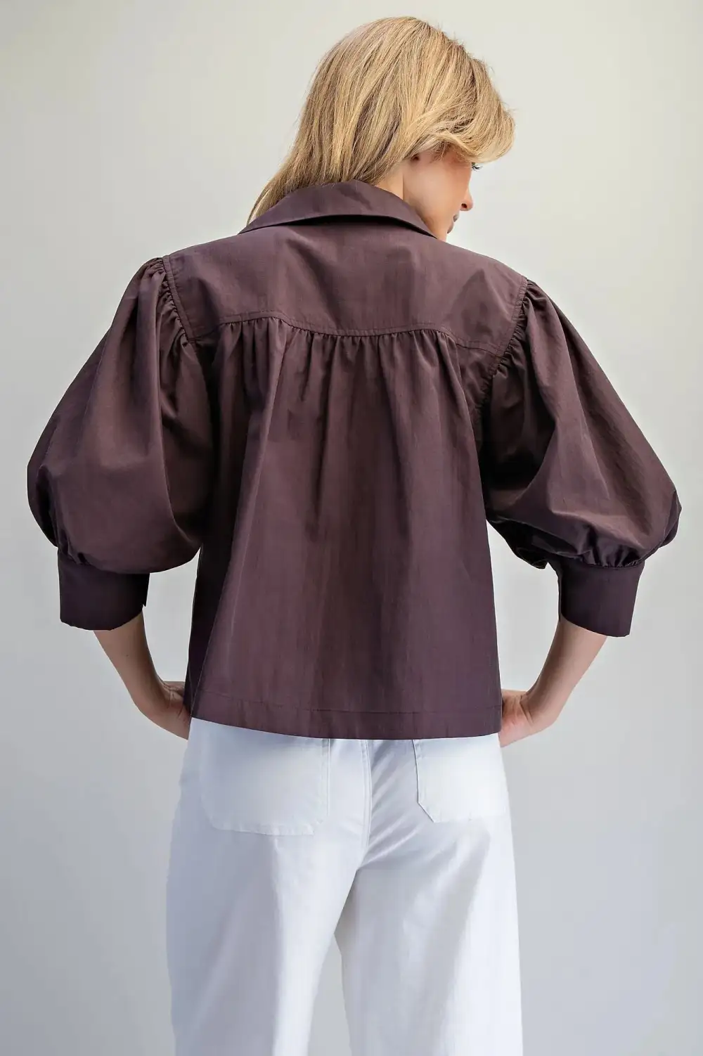 Short Puff Sleeve Shirt