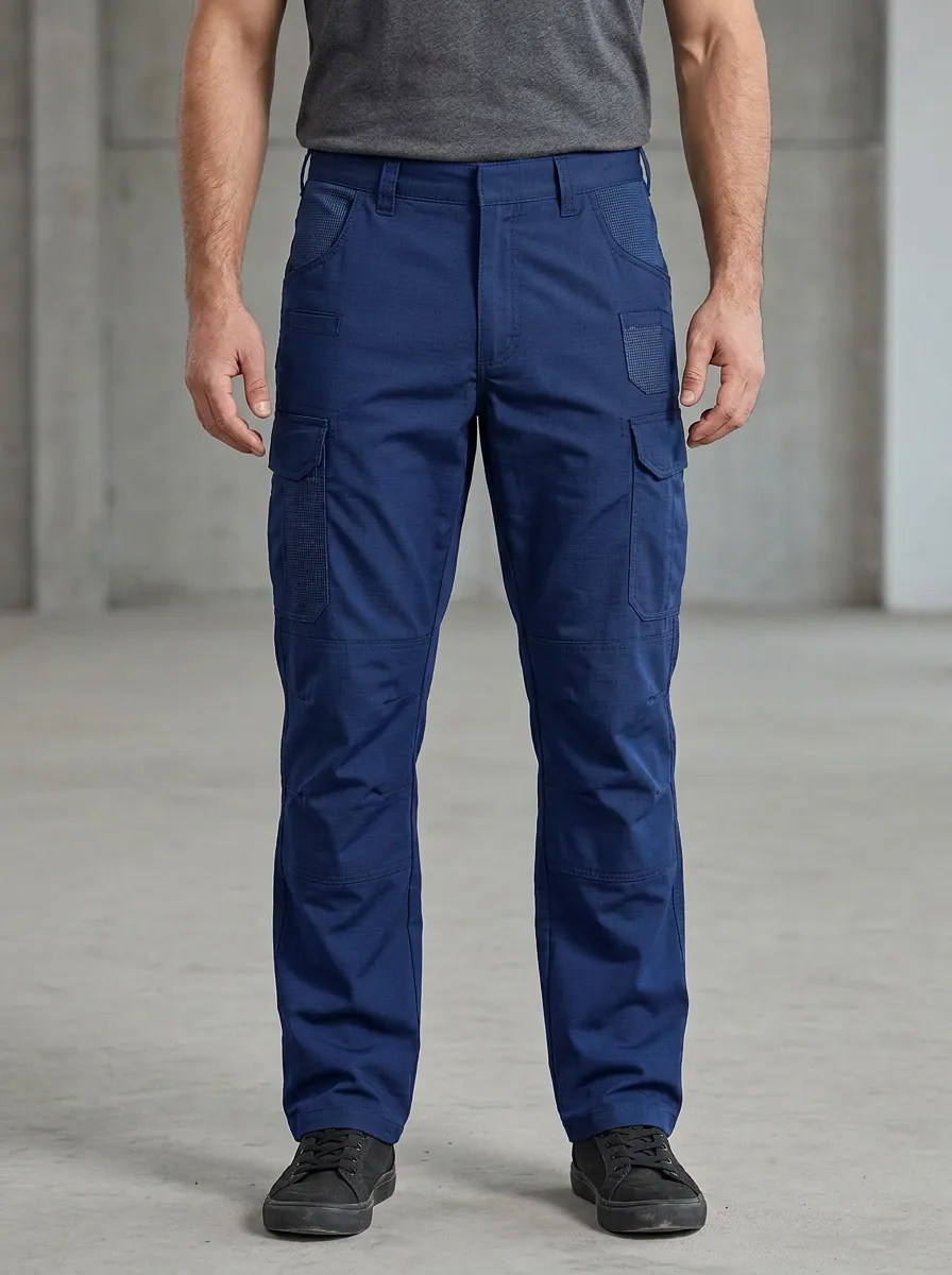 Unisex Multi-Pocket Tactical Work Geometric Design Pants
