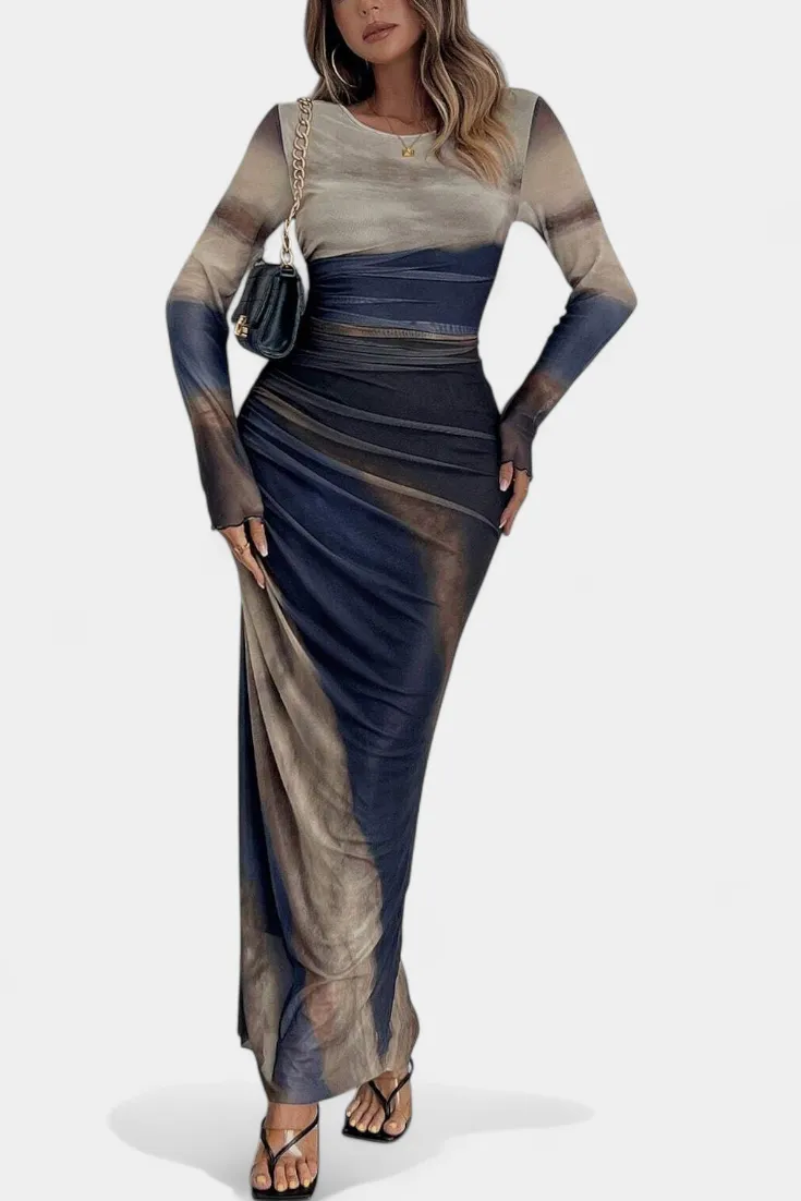 Cape Maxi Dress