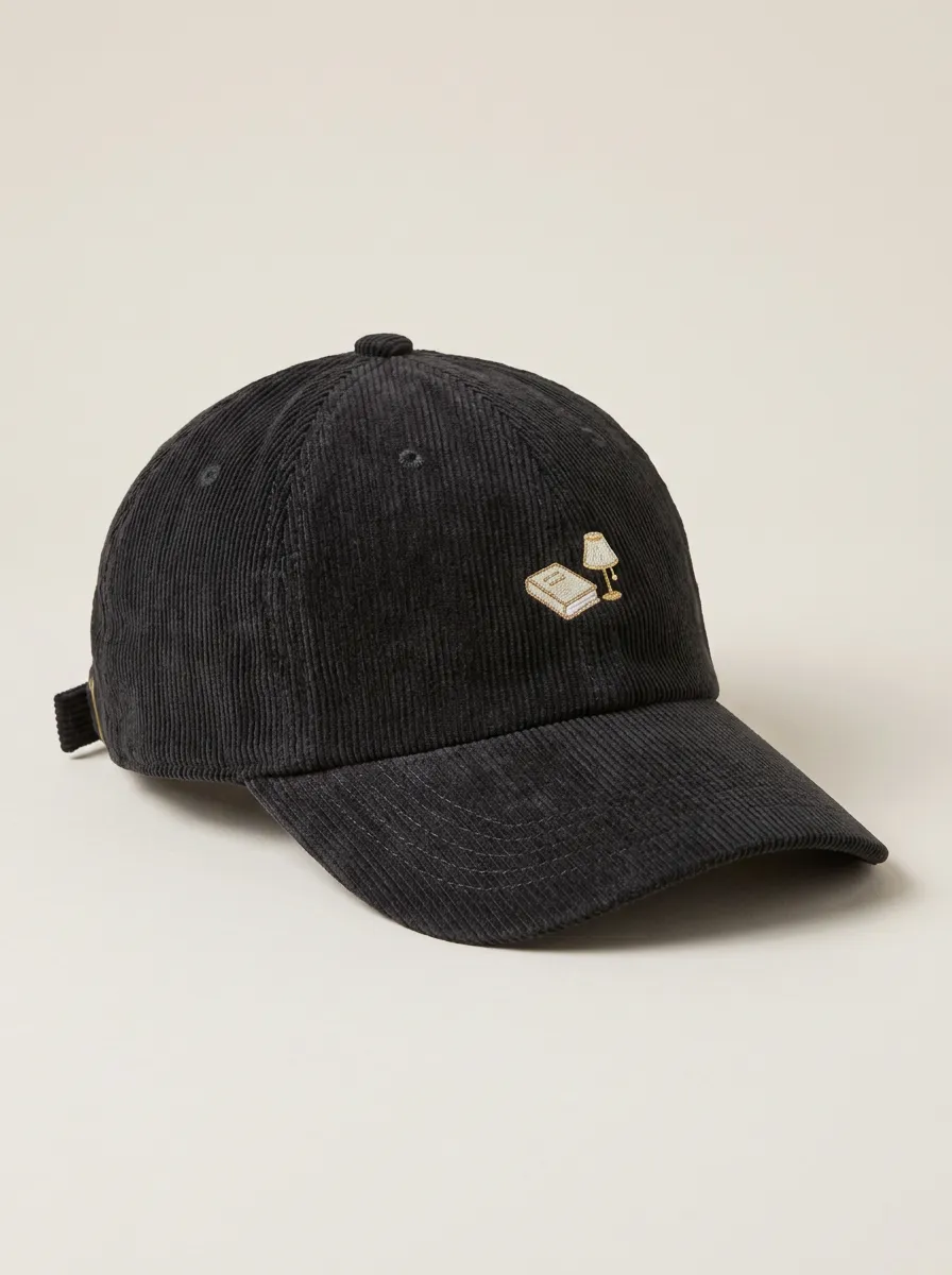 Book-Lover Corduroy Embroidered Reading-Lamp Unisex Baseball Cap