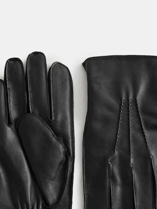 Zipper Leather Gloves