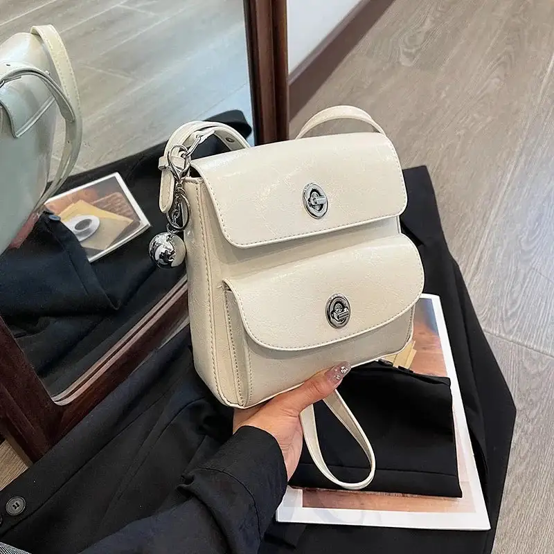 Chic Minimalist White Crossbody Bag