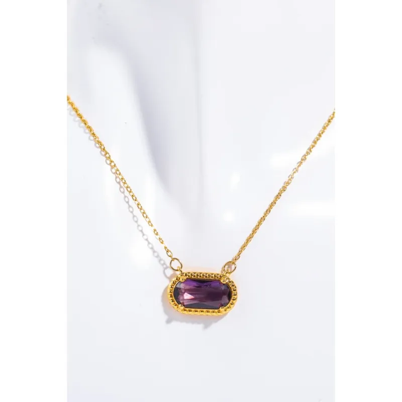 14K Gold Pleated Pendant Necklace