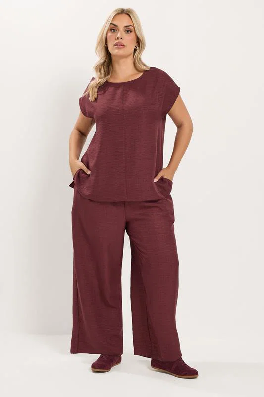 Wine Red Seam Detail Top detail 1