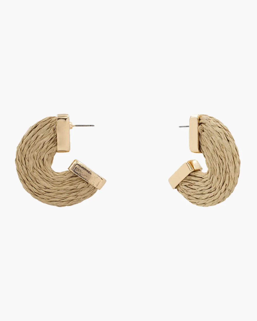 Raffia Half Hoop Earrings
