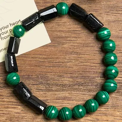 Walk Beside Malachite Mala Bracelet
