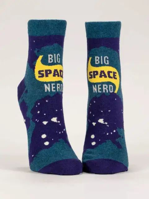 Women's Big Space Nerd Ankle Socks