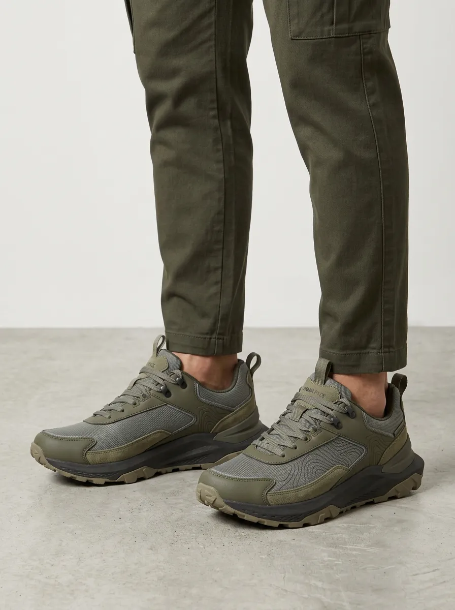 Topographic Casual Printed Sneakers