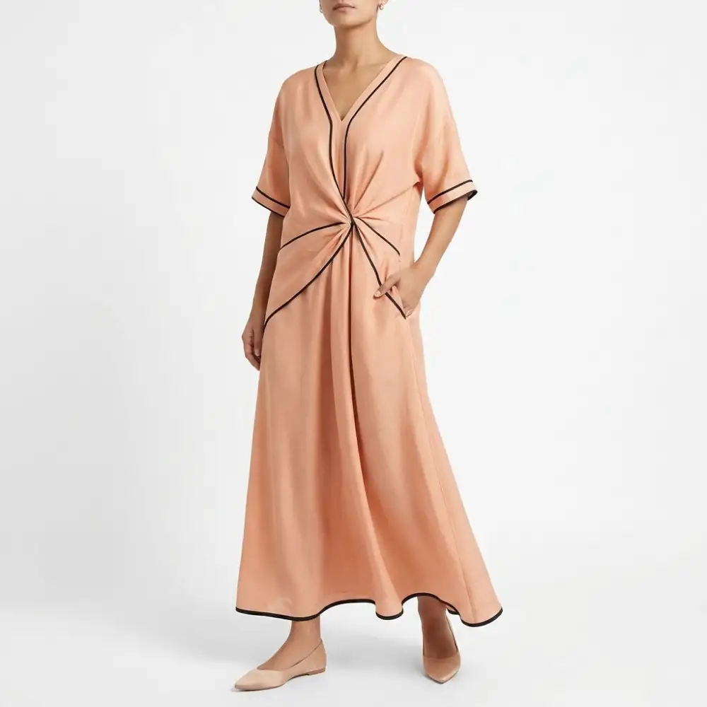 Draped Soft Flowing Maxi Dress