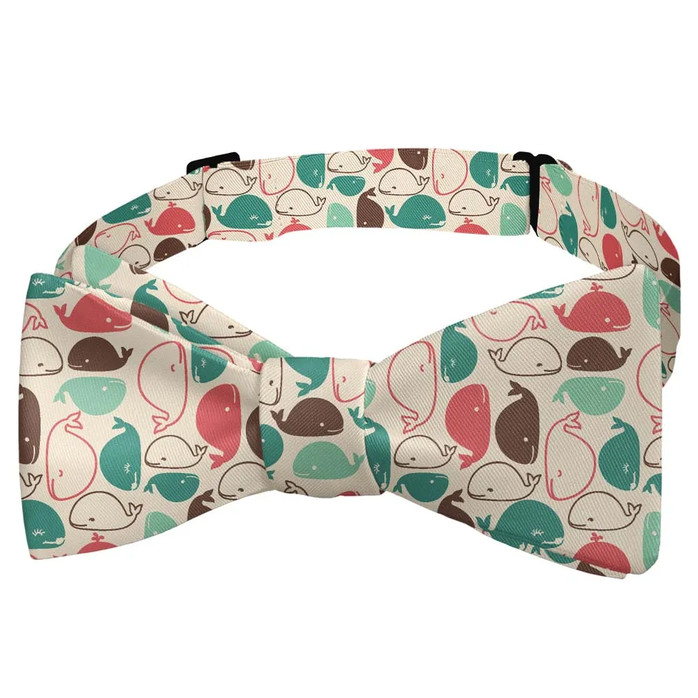Whales Pattern Bow Tie