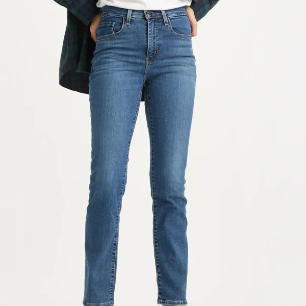 Straight-Leg High-Rise High-Waist Women's Jeans