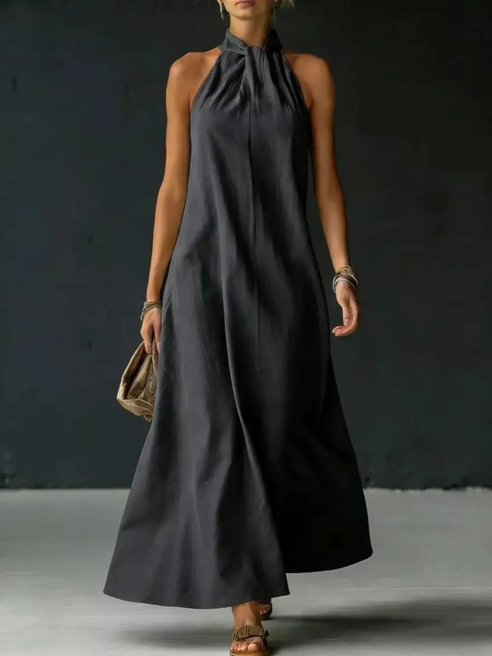 Halter Neck Maxi Dress