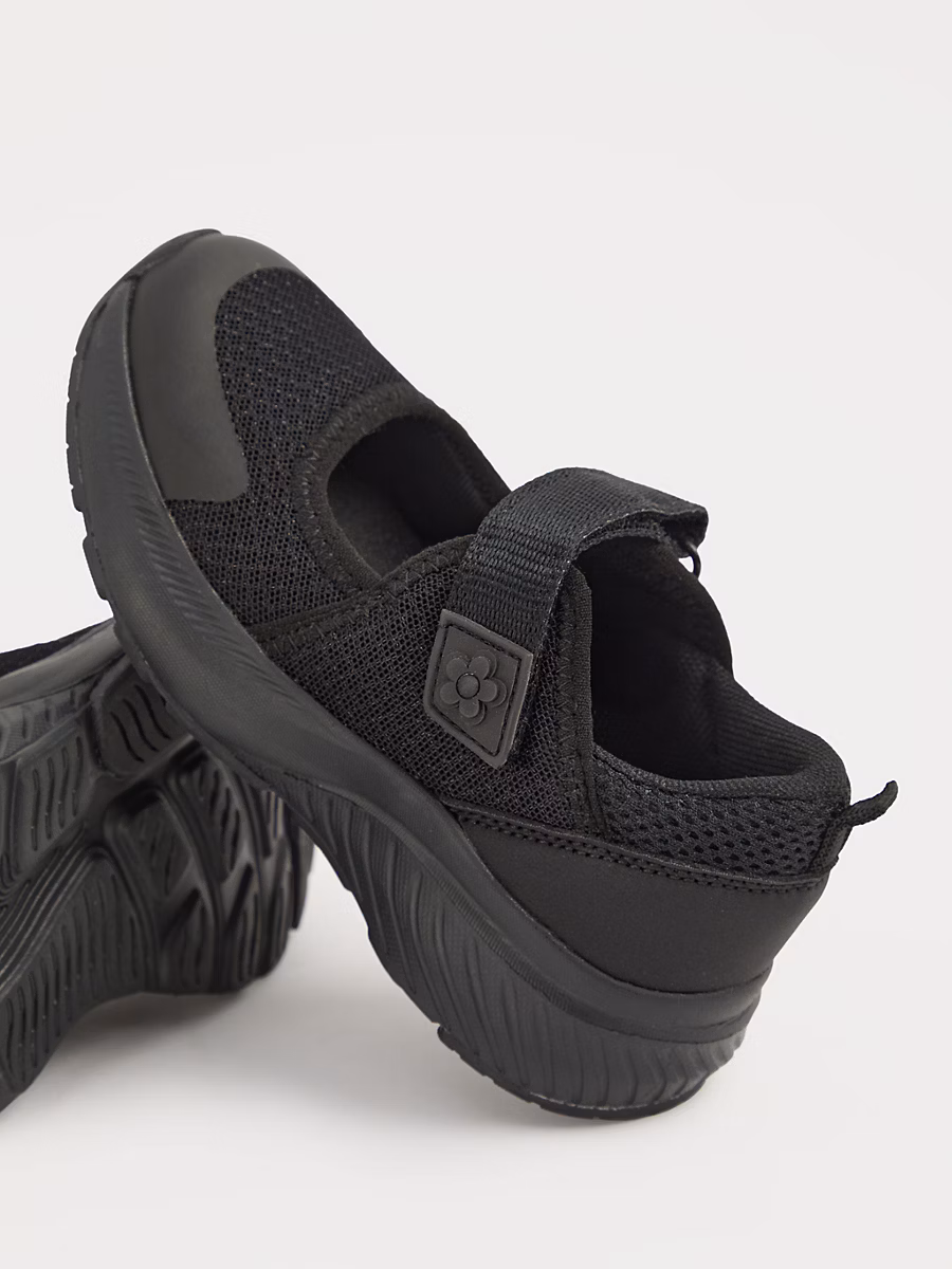 Black Mesh Mary Jane Trainers detail 1