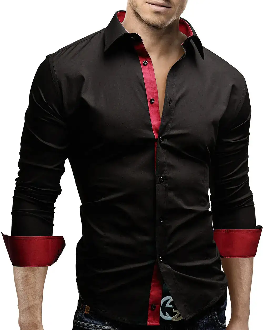 Polished Long Sleeve Slim Fit Casual Dress Shirt