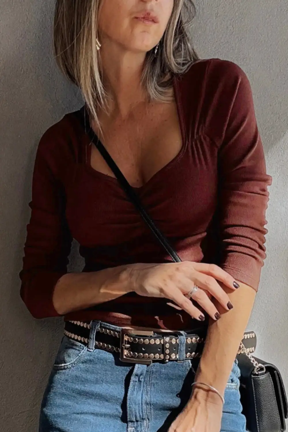 Women's Ribbed Long Sleeve Top