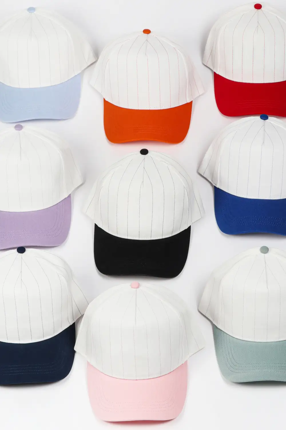 Pinstripe Two Tone Five Panel Panel Baseball Cap