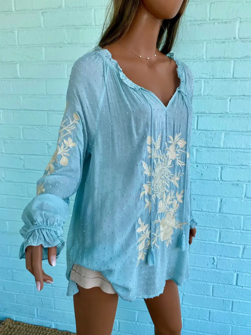 Relaxed Gauze Button Tunic