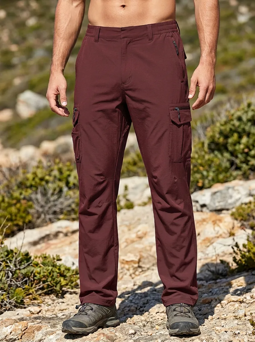 Men's Multi-Pocket Quick-Dry Straight-Leg Cargo Pants