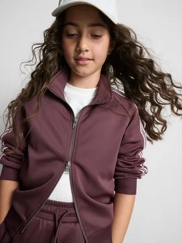 7-15yrs | Side Stripe Zip-Up Sweatshirt