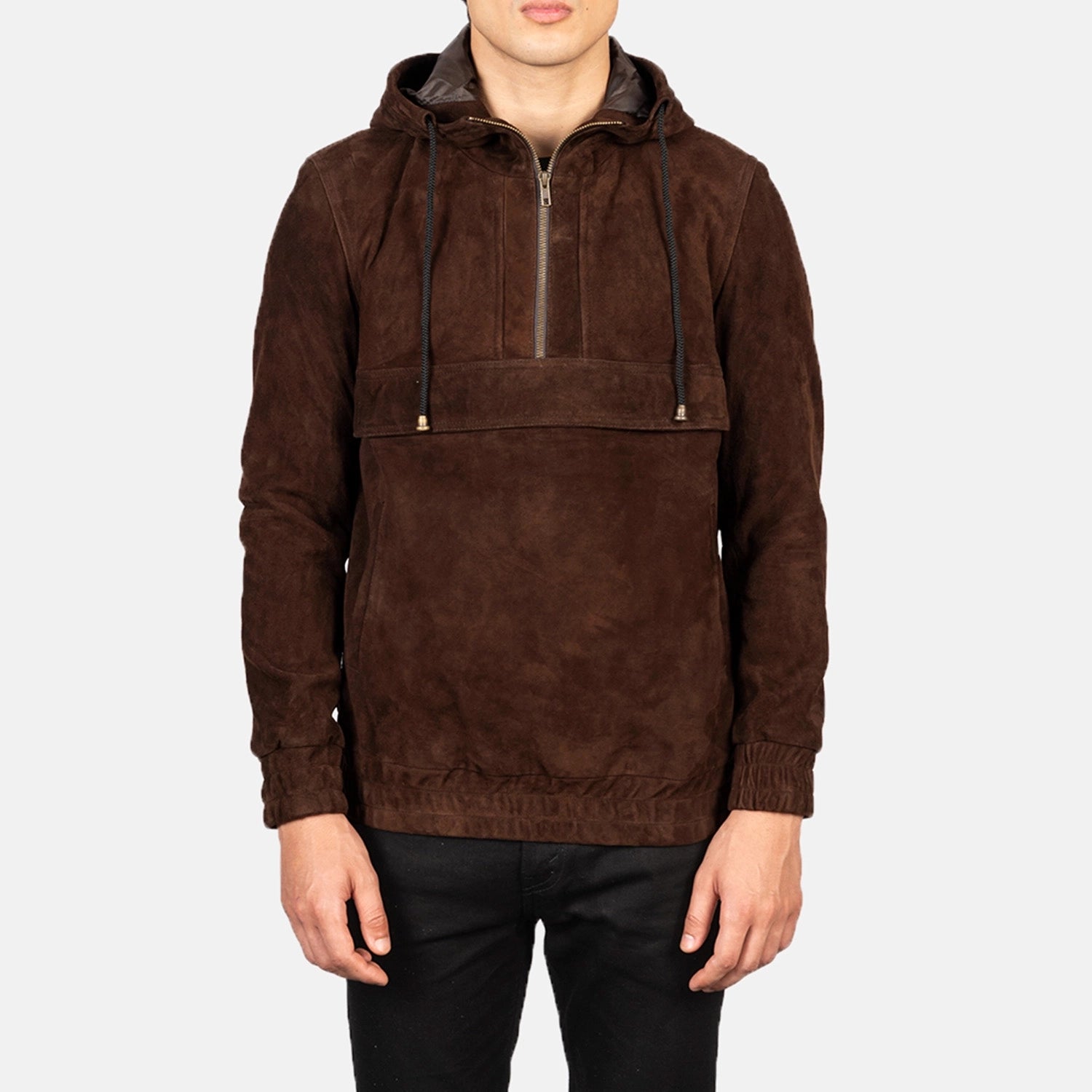 Men's Classic Hooded Suede Jacket