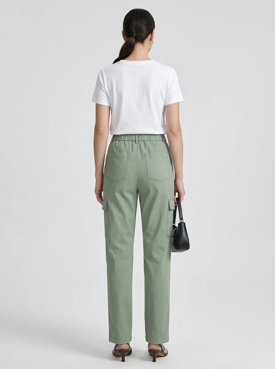 Women's Belt-Loop Utility Cargo Trousers