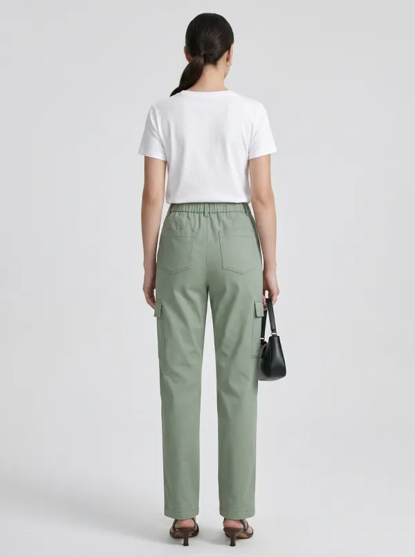 Women's Belt-Loop Utility Cargo Trousers
