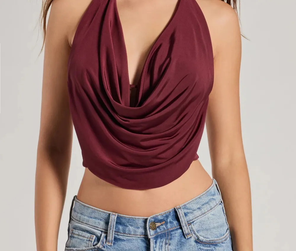 Halter Sleeveless Cropped Top