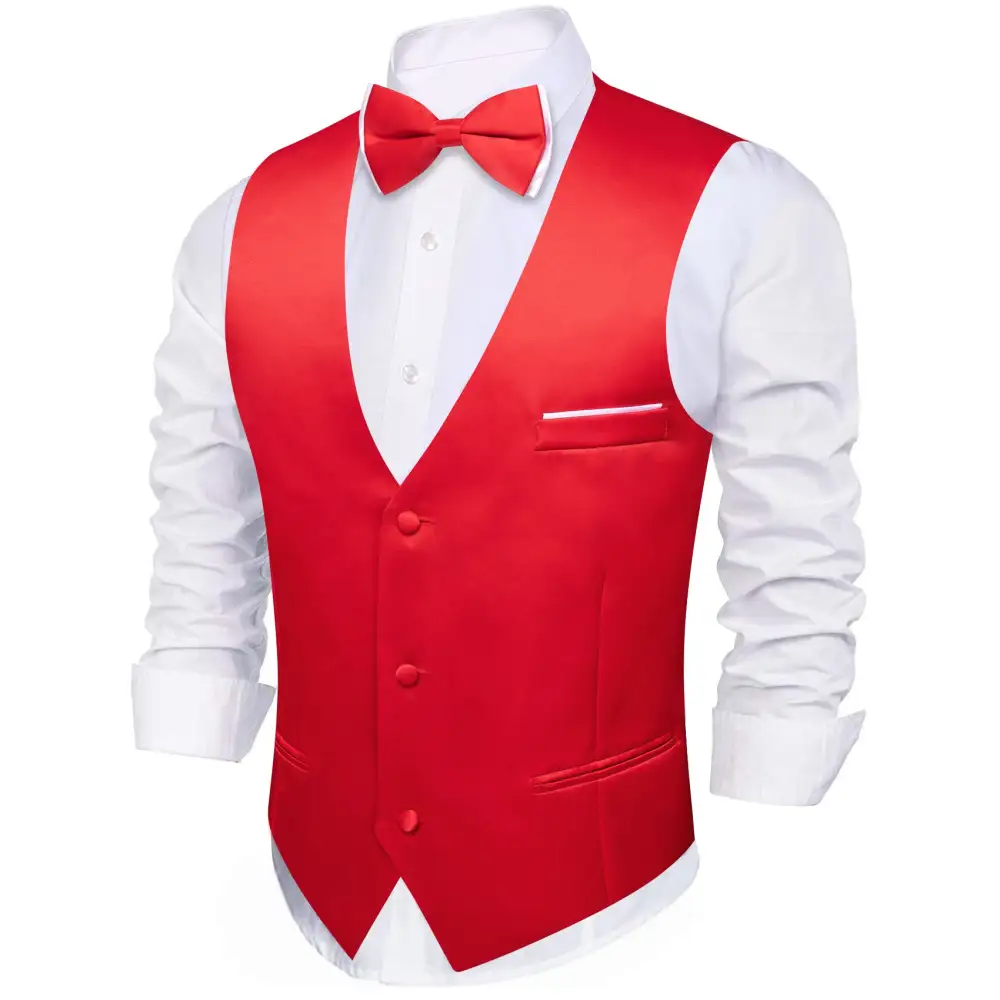 Refined Solid Formal Vest Set