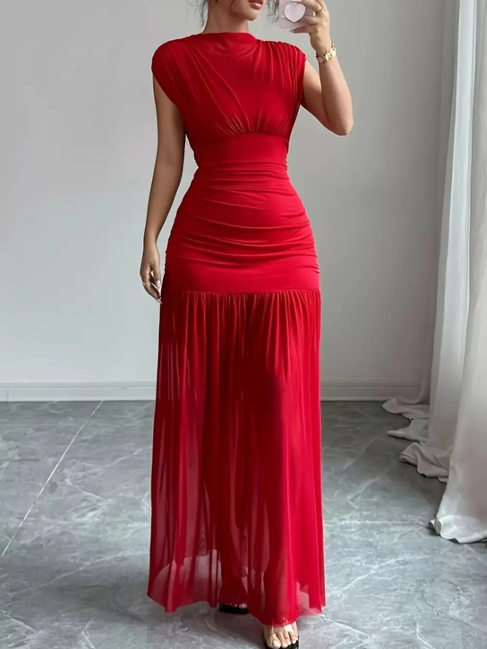 Soft Touch Ruched Maxi Dress