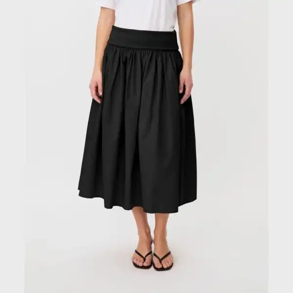 Mixed Texture Jersey Skirt