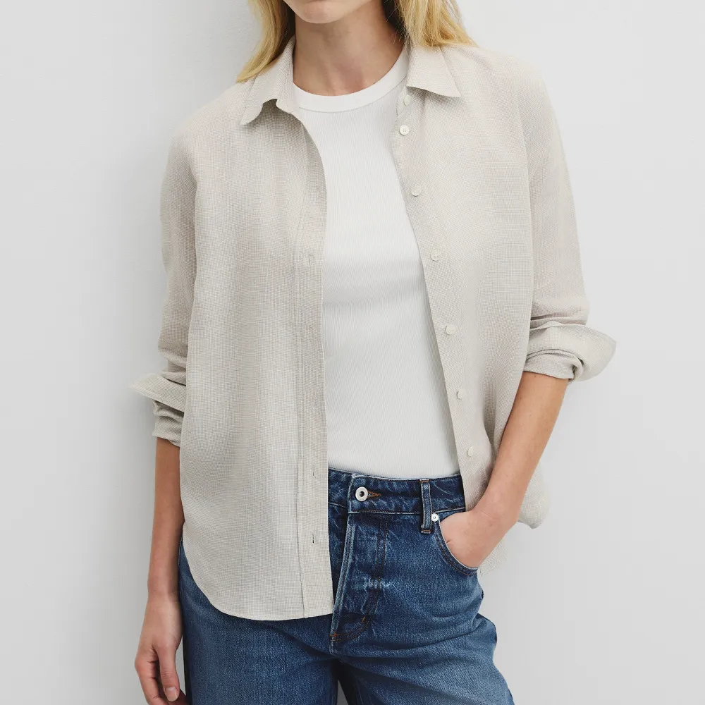 Women's Textured Linen Shirt