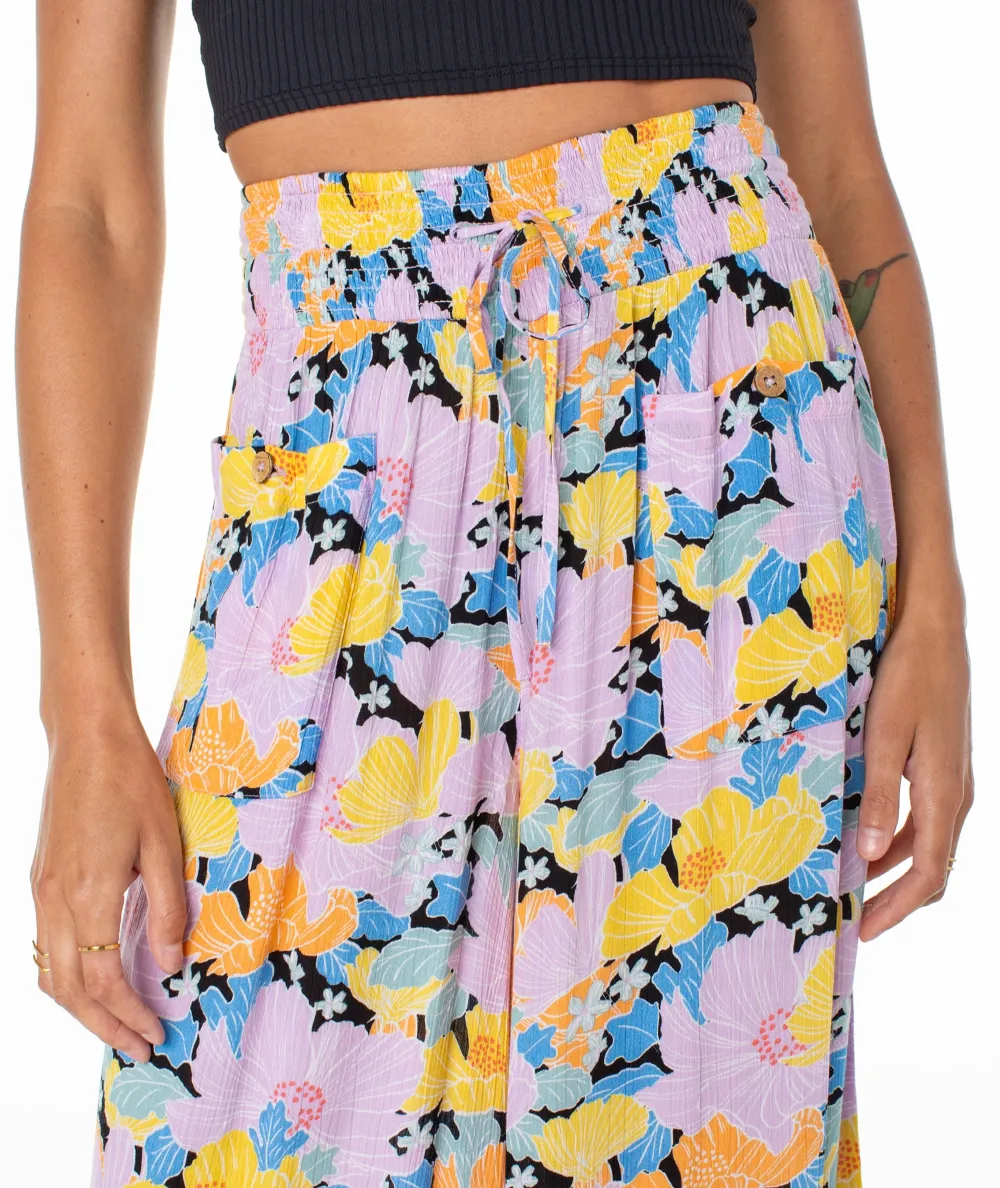 Retro Floral Women's Wide-Leg Pants