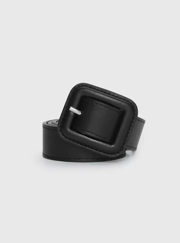 Daily Wear Buckle Faux Leather Belt