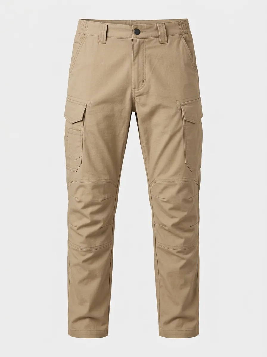 Men's Side-Elastic Articulated-Knee Utility Cargo Pants
