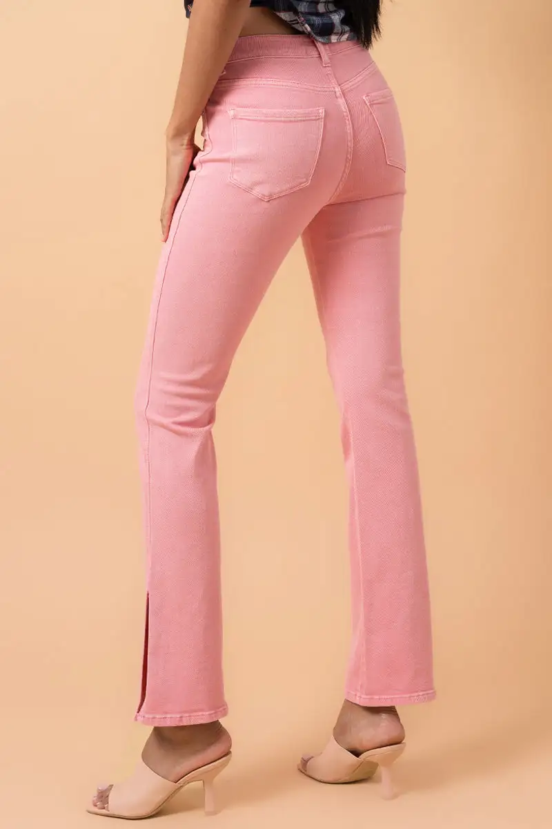 Women's Crossover Flare Stretch Denim Jeans