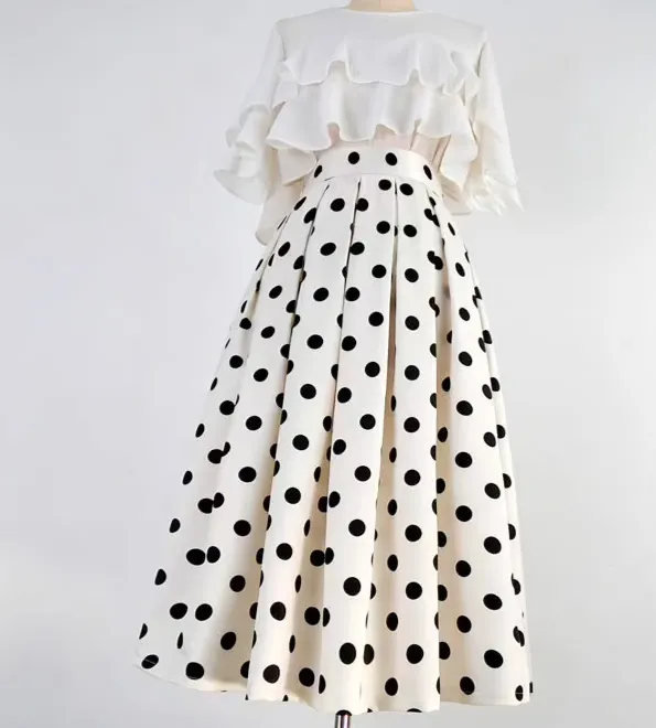 Balanced Textured Everyday Casual Polyester Skirt
