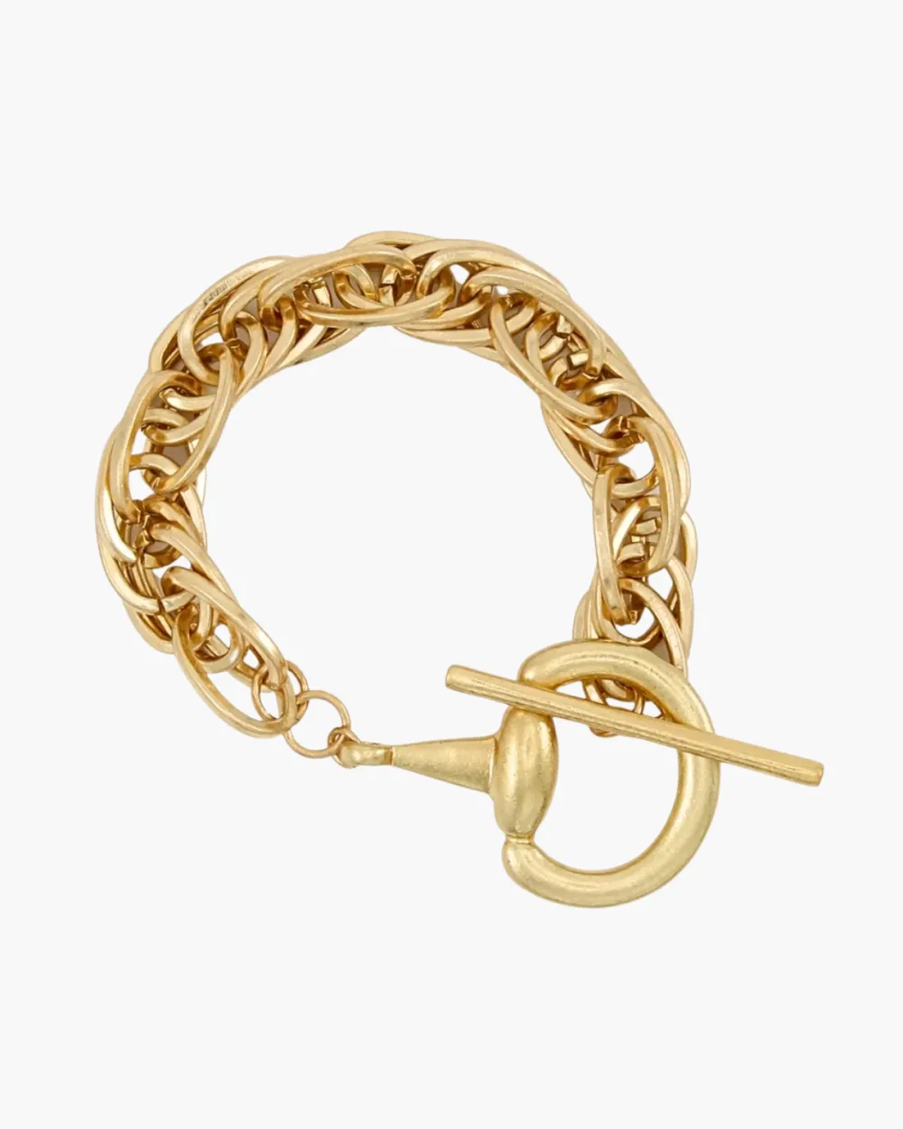Textured Horsebit Chain Bracelet